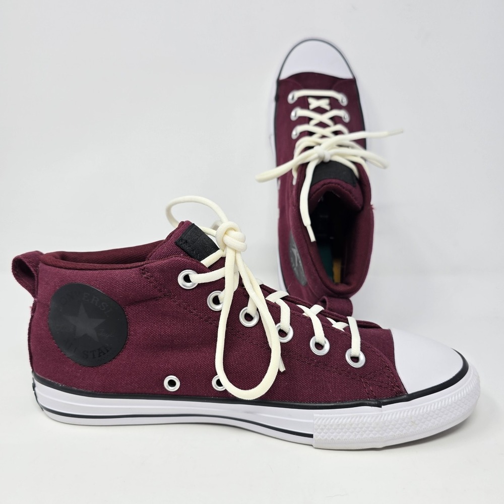 Converse Chuck Taylor All Star Madison Mid Burgundy Maroon Sneakers 662339F US 5